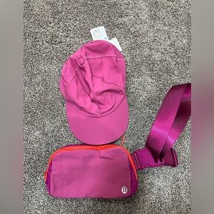 Lululemon hat & Belt Bag